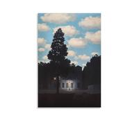 ZFHSFZ René Magritte - Decorazione da parete per pittura a olio, motivo: L'impero della luce, impermeabile, per bagno, cucina, dormitorio, poster staccabile, nessun residuo, facile da pulire, 40 x 60