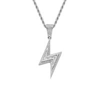 ZFHTJEKNCS Ciondolo personalizzato Hip Hop Lightning Bolt negli Stati Uniti e in Europa