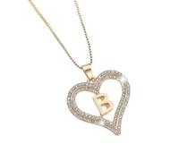 ZFHTJEKNCS Collana per il ciondolo per lettere d'amore per il commercio estero Regalo premium per donna
