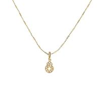ZFHTJEKNCS Nuova collana a lungo pendente micro-set di ricchezza e felicità in stile cinese per donne, piccoli gruppi, di alto livello, retrò, leggero, di lusso, versatile.