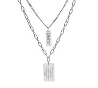ZFHTJEKNCS Punk Retro Dark Thick Collar Chain per uomo; Collana corta per donne; ciondolo con lettere rotonde per l'hip hop europeo e americano; Stile di Hong Kong
