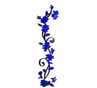 ZFIHAV 2 set fai da te specchio fiore carta da parati arte adesivi murali decorazione del soggiorno casa TV sfondo muro decorativo murale(Blue)