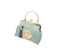 ZFIHAV Borsa Da Sera Ricamata Borsa Da Sera Con Ricamo A Tracolla Elegante Stile Retrò Mano Donna Di Lusso Per Feste(Blue)