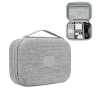 ZFIHAV Borsa Organizer Per Cavi Custodia rigida impermeabile for accessori elettronici organizer for banca di potere grande capacità Borsa for passaporto da viaggio digitale(Single layer-Gray-A)