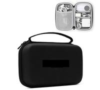 ZFIHAV Borsa Organizer Per Cavi Custodia rigida impermeabile for accessori elettronici organizer for banca di potere grande capacità Borsa for passaporto da viaggio digitale(Single layer-Black-B)