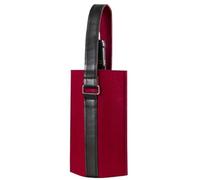 ZFIHAV Borsa Per Vino Borsa for 2 bottiglie di vino con divisore, portabottiglie riutilizzabile, borse, borsa in feltro il trasporto del manico(Red-single)