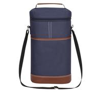 ZFIHAV Borsa Per Vino Borsa Frigo For 2 Bottiglie Vino Portatile Con Secchiello Ghiaccio Champagne Picnic Pack Da Viaggio(Blue)