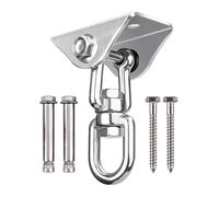 ZFIHAV Ganci per Altalene 2 Pezzi Ganci girevoli for Sacco da Boxe Resistenti for Amaca Yoga for Esterni, Patio, Sedia sospesa, di Sabbia Rotante(Silver)