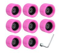 ZFIHAV Ruote for Pattini a rotelle for Esterni da 8 Pezzi Antiscivolo Resistenti all'Usura for a a Doppia Fila Forniture for Scooter Skateboard Quad per Pattini(Purple 90A)