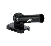 ZFIHAV Supporto per Asta Bandiera 2 PCS Flag Pole Bracket Flagpole Base Easy to Install Adjustable with Hardware Mount for House Patio Outdoor Yard Farmhouse(Black)