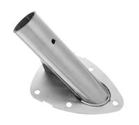 ZFIHAV Supporto per Asta Bandiera 2 PCS Heavy Duty Flagpole Holder Thickened Stainless Steel Base Wall Mounted Bracket Outdoor Use Weather Resistant Metal Flag Mount