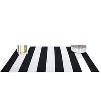 ZFIHAV Tappetini Per Interni Zerbini Tappeto in bianco e nero for porta d'ingresso a righe da 27,5 x 43 pollici in cotone lavabile for interni ed esterni Per Casa O Ufficio