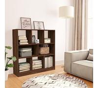 ZfiPhranillus Libreria marrone effetto rovere legno 97,5 x 29,5 x 100 cm, design moderno per soggiorno, corridoio e ufficio, scaffale stabile con ampio spazio e fissaggio a parete
