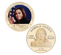 ZFJHALOEP Monete Commemorative della Prima Presidente Donna Kamala Harris, medaglia in Metallo della Sfida del vicepresidente degli Stati Uniti