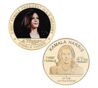 ZFJHALOEP Monete Commemorative della Prima Presidente Donna Kamala Harris, medaglia in Metallo della Sfida del vicepresidente degli Stati Uniti