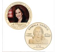 ZFJHALOEP Monete Commemorative della Prima Presidente Donna Kamala Harris, medaglia in Metallo della Sfida del vicepresidente degli Stati Uniti