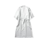 ZFLBDBG Abiti da Mattina Abito Sposa per Donne, Seta di Nozze, Festa Compleanno, Camicia Notte, Rosso, Sposa, Damigelle, Pigiami Ghiaccio-Bianco Senza Parole-m 160 Peso Consigliato (80-100 Cattie