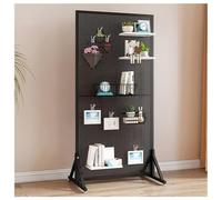 Zfmnoyev 1 Espositore Con Pannello Forato Su Ruote, Torre Portaoggetti In Metallo Con 20 Ganci, Organizzatore Mobile Per Utensili Per Decorazioni E Stoccaggio(nero,50x40x100 cm)