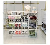 Zfmnoyev Appendiabiti, Appendiabiti Indipendente A 3 Ripiani Per Negozio Di Abbigliamento, Lingerie, Supporto Portaoggetti Multifunzionale Per Reggiseni, Pantaloncini, Costumi Da Bagno(Bianco)