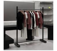 Zfmnoyev Appendiabiti Commerciale Robusto, Appendiabiti In Tubolare Quadrato In Acciaio Inox, Per Casa, Camera Da Letto E Boutique, Facile Da Montare(nero,120x40x170 cm)