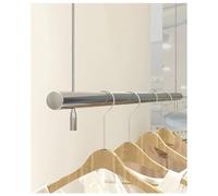 Zfmnoyev Appendiabiti Da Soffitto, Organizzatore Per Abiti In Acciaio Inox, Appendiabiti Con Cavi Di Sospensione, Altezza Regolabile Da 0 A 300 Cm, Utilizzato In Boutique/guardaroba(120cm)