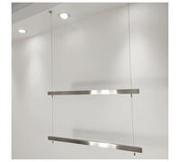 Zfmnoyev Appendiabiti Da Soffitto Regolabile In Altezza, Appendiabiti In Acciaio Inox, Espositore Per Abbigliamento Per Negozi Al Dettaglio, Organizzatore Multiuso Per Abiti(Silver-B,0.8 m)