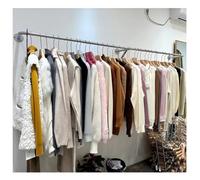 Zfmnoyev Appendiabiti Industriale Da Parete In Metallo, Robusto E Resistente, Ideale Per Negozi Di Abbigliamento, Boutique E Per L'esposizione Di Abiti Da Sposa(Silver,100x30 cm)