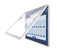 Zfmnoyev Bacheca Chiusa, Bacheca In Lega Di Alluminio Da Parete Per Esterni, Espositore Idraulico Resistente Alle Intemperie, Bacheca Per Aree Commerciali Di Scuole, Uffici E Parchi(120x80 cm)