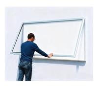 Zfmnoyev Bacheca In Alluminio Resistente Alle Intemperie Con Serratura, Bacheca Chiusa Per Esterni, Espositore Pubblicitario Da Parete, Per Aree Commerciali, Parchi Scolastici