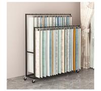 Zfmnoyev Carrello Espositore Per Tessuti Di Grandi Dimensioni Con Ruote, Organizzatore Per Campioni Di Tessuto In Metallo Resistente, Supporto Da Terra Per Tende/trapunte/coperte(nero,100x30x150 cm)