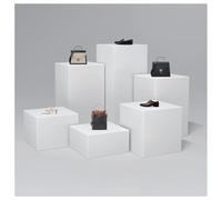 Zfmnoyev Espositore A Cubo per Negozio di Abiti da Sposa, Espositori A Colonna Quadrati Bianchi, Piattaforma per Decorazioni per Feste Ed Eventi, per Modellismo, Gioielleria(30x30x20cm/12x12x8in)