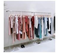 Zfmnoyev Espositore Per Abbigliamento In Acciaio Inossidabile Per Negozi Di Abbigliamento, Appendiabiti A Forma Di T Per La Vendita Al Dettaglio, Asta Appendiabiti Robusta Da Parete(180x170 cm)