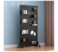 Zfmnoyev Espositore Per Pannello Forato In Metallo Con 20 Ganci E Ruote, Espositore Per Pannello Forato Con Base A T, Espositore Indipendente Per Negozi Di Artigianato Con Base A T(nero,50x40x150 cm)