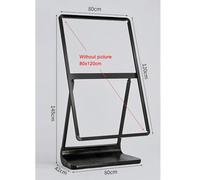 Zfmnoyev Espositore Per Poster, Espositore Per Insegne Ad Alta Resistenza Con Telaio In Alluminio, Tabellone Mobile Per Marciapiede Con Ruote E Base D'acqua, Porta Menù Pubblicitario(80x42x148 cm)