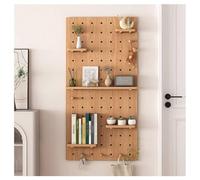 Zfmnoyev Kit Combinato Di Pannelli Forati Per Organizzazione A Parete, Pannello Forato In Legno Spesso 17 Mm, Organizzatore A Parete Con Fori, Pannello Forato Per Organizzazione(Marrone,40x120cm)