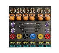 Zfmnoyev Kit Pannello Forato In Metallo, Pannelli Organizzatori A Parete (Montaggio Murale), Grande Pannello Forato Robusto Per Pareti - Ideale Per Casa, Garage Porta-attrezzi(1.6mm-135x50cm)