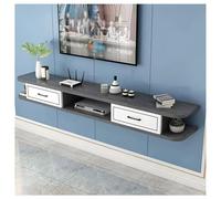 Zfmnoyev Mobile TV A Parete, Consolle Multimediale, Mensole Sospese Per Contenitore Sotto TV, Mensola Portaoggetti Multifunzione Per Soggiorno E Ufficio(Grey,200x22x18cm/79x9x7in)