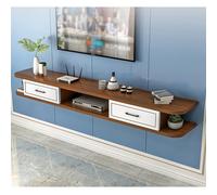 Zfmnoyev Mobile TV A Parete, Consolle Multimediale, Mensole Sospese Per Contenitore Sotto TV, Mensola Portaoggetti Multifunzione Per Soggiorno E Ufficio(Marrone,240x22x18cm/94x9x7in)