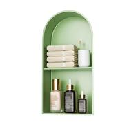 Zfmnoyev Nicchia Doccia Ad Arco In Acciaio Inox, Mensola Portaoggetti Da Incasso Per Doccia, Nicchia A Parete Per Bagno, Senza Piastrelle, Per Soggiorno, Bagno, Hotel(Verde,62x28x15 cm)