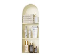 Zfmnoyev Nicchia Doccia Ad Arco In Acciaio Inox, Mensola Portaoggetti Da Incasso Per Doccia, Nicchia A Parete Per Bagno, Senza Piastrelle, Per Soggiorno, Bagno, Hotel(Bianco,90x30x15 cm)