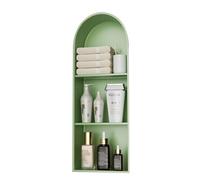 Zfmnoyev Nicchia Doccia Ad Arco In Acciaio Inox, Mensola Portaoggetti Da Incasso Per Doccia, Nicchia A Parete Per Bagno, Senza Piastrelle, Per Soggiorno, Bagno, Hotel(Verde,90x30x15 cm)
