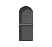 Zfmnoyev Nicchia Doccia In Acciaio Inox Da Incasso Con Luce A LED, Portaoggetti Ad Arco Integrato, Mensola Portaoggetti Per Bagno, Ideale Per Casa, Hotel, Appartamento, Cucina(nero,700x280x125 mm)