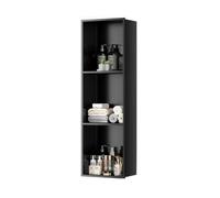 Zfmnoyev Nicchia Per Doccia, Nicchia Per Bagno In Acciaio Inox, Mobiletto A Muro A 1/2/3/4 Ripiani, Non Necessita Di Piastrelle, Mensola Da Incasso Per Doccia Per Riporre Oggetti(nero,900x280x125 mm)