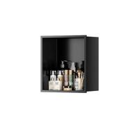 Zfmnoyev Nicchia Per Doccia, Nicchia Per Bagno In Acciaio Inox, Mobiletto A Muro A 1/2/3/4 Ripiani, Non Necessita Di Piastrelle, Mensola Da Incasso Per Doccia Per Riporre Oggetti(nero,320x320x125 mm)
