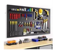 Zfmnoyev Organizzatore Da Parete Per Pannello Forato In Metallo, Kit Da Parete Per Pannello Forato Ad Alta Resistenza, Pannelli Forati, Portautensili Con Ganci Per Accessori(50x100 cm)