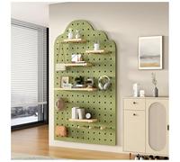 Zfmnoyev Pannelli Forati Da Parete, Kit Combinato Di Pannelli Forati In Legno Massello Da 18 Mm Di Spessore, Pannello Forato Da Parete Per Organizzazione Officina(Verde,80x160 cm)