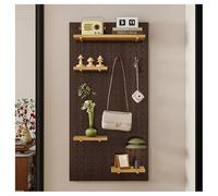 Zfmnoyev Pannelli Organizzatori A Fori In Legno Massello, Kit Di Pannelli Espositivi A Parete, Scaffalatura Modulare Componibile, Di Organizzazione Attrezzi Per Casa, Garage E Cucina(Brown-A,40x60cm)