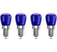 ZFQ Lampadine Colorate LED E14 Blu, 3W, E14, blu decorative, ricambio per lampadine blu da 25 W, illuminazione ambientale/Halloween/Natale/luce festival, bar/festa lampadina colore (Pacco da 4)