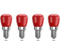 ZFQ Lampadine Colorate LED E14 Rosso, 3W, E14, rosso decorative, ricambio per lampadine rosso da 25 W, illuminazione ambientale/Halloween/Natale/luce festival, bar/festa lampadina colore (Pacco da 4)
