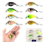 Zfseyuh 8 Pezzi Crankbaits, Artificiali Spinning Esche Artificiali per L'uso in Acqua Dolce, Acqua Salata, Spigola, Trota